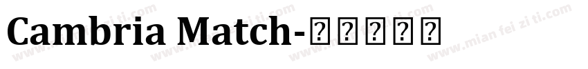 Cambria Match字体转换